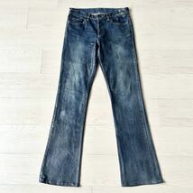 Rare 00s Japanese Label SHELLAC Silver Coating Flare Denim Pants Jeans archive tornadomart goa ifsixwasnine kmrii share spirit lgb_画像1