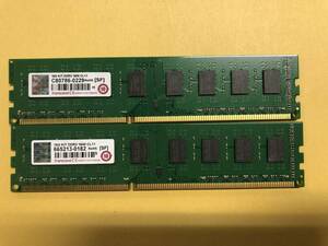 116★中古品 BIOS確認 デスクトップ用 Transcend 16G KIT DDR3 1600 CL11 16GB×2枚 中古動作確認済み★