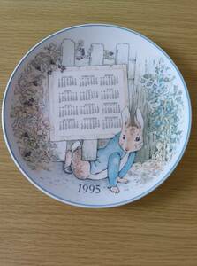 ウェッジウッド ピーターラビット WEDGWOOD PETER RABBIT イングランド製　1995年　イヤープレート　皿