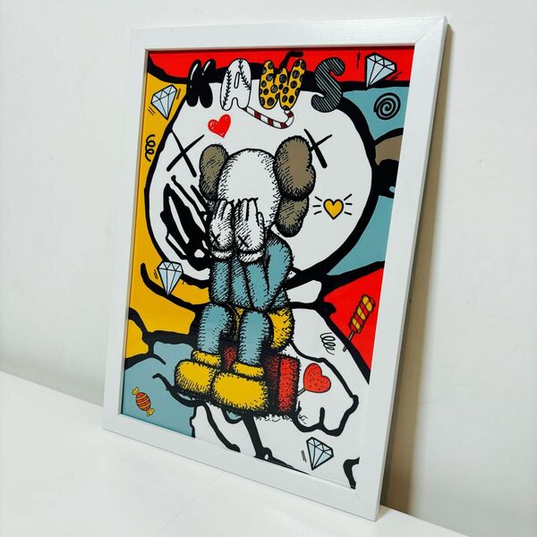 【白額付きポスター】KAWS(カウズ)12ベアブリック(A4サイズ)