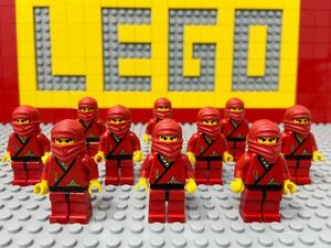 ☆戦国時代☆ レゴ　ミニフィグ　大量10体　忍者　赤色　赤忍者　( LEGO 人形 ショーグンシリーズ　C12912