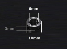 T-REX450 などに　ベアリング Φ6 x Φ10 x 3mm 4個セット MR106ZZ ABEC 3規格._画像2