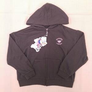  attraction. band special collection! new goods [GRATEFUL DEAD grate full * dead ] Kids ZIP sweat parka . black size 140| dead Bear 