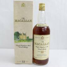 The MACALLAN（マッカラン）12年 旧 43% 1000ml ※液面低下、箱凹み、汚れ有 O22L160005_画像1