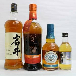 【4本セット】ウイスキー各種（マルス 岩井 トラディション 40％ 750ml 等）G24A070078