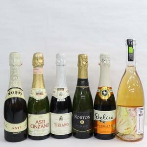 【6本セット】スパークリングワイン各種（サントリー デリカ ハーフボトル 8.5％ 375ml 等）O24A220296
