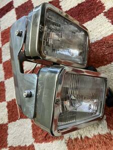 レア　1970's Vintage dual head light ビンテージ　デュアル　ヘッドライト　 chopper チョッパー　ショベル　パン　AEE チーター　