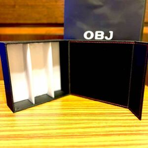 OBJ オブジェ　オリジナルメガネケース　黒　BRIEFING風　リンドバーグ　アヤメ　マツダ