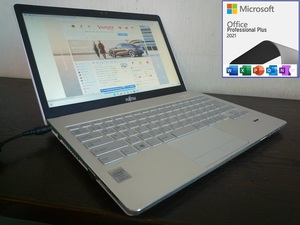 ☆彡 LIFEBOOK SH75/P Core i5-4200U 1.6GHz/320GB/DVD/13.3型2,560×1,440ド/Win11+2021