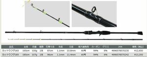 Taniyama　船匠 カットウフグ165（全長1.65ｍ）　釣り　船竿　フグ　谷山商事　バレイヒル　釣武者