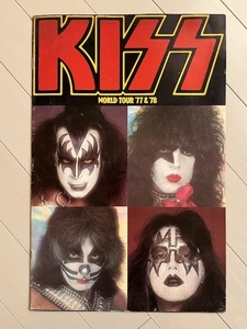 送料込み KISS WORLD TOUR ’77 & ’78 PROGRAM キッス ワールド ツアー 英文 パンフ ロック Rock