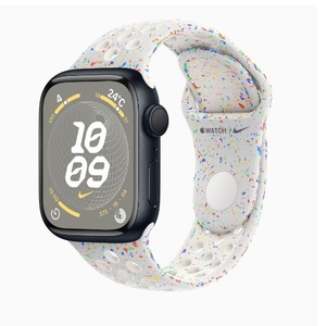 極美品 Apple Watch Series9 GPSモデル 41mm MRQL3J/A ミッドナイトアルミニウムケース と ピュアプラチナムNikeスポーツバンド 保証有り