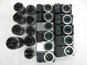 (4291K)ジャンクSONYソニーαアルファ NEX-5 NEX-C3 E3.5-5.6/PZ 16-50OSS E3.5-5.6/18-55OSS等まとめてセット20点 動作未確認 同梱不可