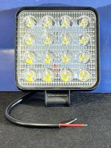 【LEDワークライト 16灯】 作業灯 角型 要結線 照明器具 車の荷台 明るい