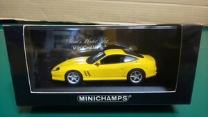 ☆絶版 ☆未展示 ☆ミニチャンプス 1/43 Ferrari 550 Maranello 1996 / フェラーリ550 マラネロ 1999 (イエロー) 430 076022