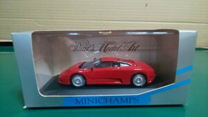 ☆ ミニチャンプス 1/43 初期銀箱 Bugatti EB110 ブガッティEB 110 (red) 430 102112 ～定形外郵便・箱梱包 送料350円