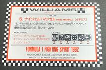 1992 Amada Fighting Spirit Nigel Mansell 42 Williams F1 ナイジェル・マンセル　ウィリアムズ　アマダ_画像2