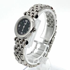 動作品 CARITA PARIS 腕時計 ラウンド クォーツ quartz 2針 Swiss ブラックフェイス シルバー 黒 銀 カリタ Y301の画像2