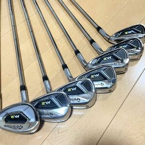 名器 TaylorMade M2 2017 アイアン サンドウェッジ 7本セット 5-9I PW SW スチールシャフト FLEX-S REAX88