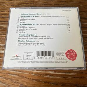 中古CD 東京クヮルテット 東京カルテット モーツァルト 弦楽五重奏曲 第3番第4番 ズッカーマン TOKYO STRING QUARTETの画像2