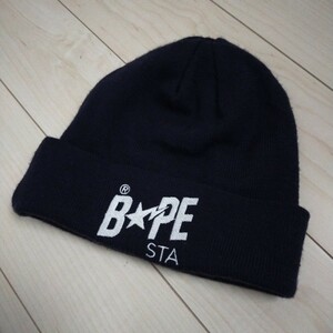 A BATHING APE ニットキャップ BAPESTA ビーニー ア ベイシング エイプ ニット帽