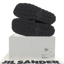 新品同様 Jil Sander ジルサンダー ピンバックル スライドサンダル シューズ メンズ ブラック 44 J33WP0006_画像3