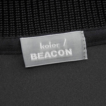 kolor BEACON カラー ビーコン ロゴ刺繍 オーバーサイズ 半袖 ポロシャツ トップス メンズ ブラック 1 22SBM-T03233 22SS_画像4