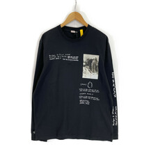 MONCLER モンクレール ジーニアス×フラグメント 22年ロングスリーブTシャツ ブラック XL トップス コットン メンズ 中古_画像2