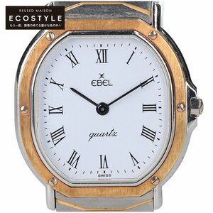【即決】EBEL エベル オーバル クオーツ 腕時計 シルバー/ゴールド メンズ