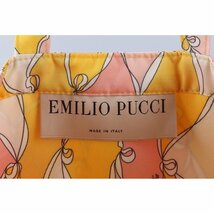 【1円】Emilio Pucci エミリオプッチ LOSANGHE ロサンゲ プリントショッパーバッグ トートバッグ イエロー/ピンク レディース_画像6