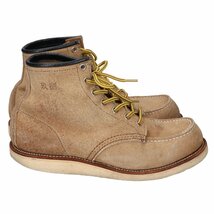 1円 Red Wing レッドウィング 1990年代後期 ベージュ 新四角犬タグ スエード アイリッシュセッター モックブーツ シューズ 8 1/2_画像5