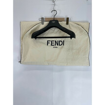 FENDI フェンディ FW0816 ワッペンデザイン ウールライナー付きハーフコート カーキ 48 コート ウール メンズ 中古_画像4