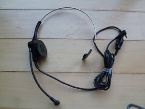 未使用品 NEC製 日本電気株式会社　PCSEMI HS-4A 片耳ヘッドセット　ヘッドフォン　マイクロフォン　長期保管品