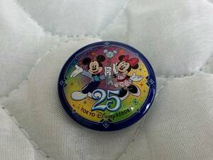 【1円スタート】東京ディズニーリゾート 25周年 缶バッジ TOKYO DISNEY RESORT