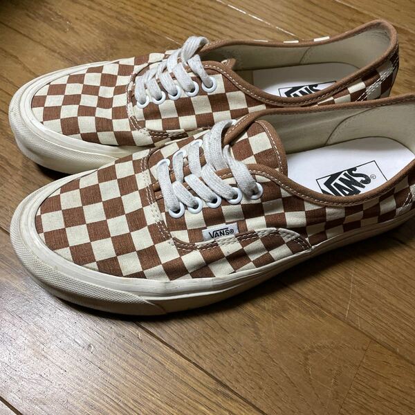 VANS(バンズ) アナハイム オーセンティック チェッカーボード ブラウン　茶色　27.5cm US9.5 モノグラム　チェック柄