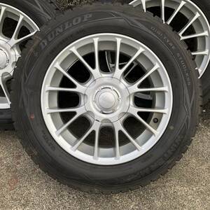 中古バリ山　DUNLOP WINTER MAXX WM01/ダンロップ/195/65R15アルミセット　4本