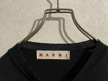 ◯ イタリア製 MARNI フリル クレープ ニット / マルニ ギャザー ウール セーター スウェット ブラック 黒 38 Ladies #Sirchive_画像10