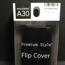 新品　PGA　SONY　WALKMAN　A30　フリップカバー　PG-WA30MFP4BK　ブラック　定価=2016円　送料230円～_画像2