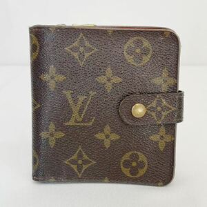 ☆本物/正規品☆LOUIS VUITTON ルイヴィトン M61667 モノグラム コンパクトジップ 二つ折り財布 ユニセックス メンズ レディース