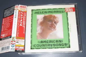 ♪♪希少！！ 　世界初CD化 　ヘレン・メリル　 「American Country Songs」1959 ATCO 帯付 2013発売盤 Helen Merrill ♪♪