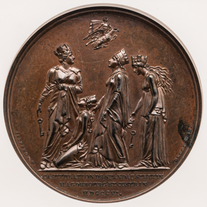 【不屈の野心と知性 上位1枚のみ】1806年 フランス 皇帝ナポレオン1世 プロイセン・シュパンダウ要塞攻略 記念メダル ブロンズ NGC MS63 BNの画像5