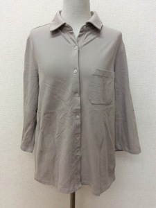 LAND*S END gray. polo-shirt 8 minute about. sleeve size L