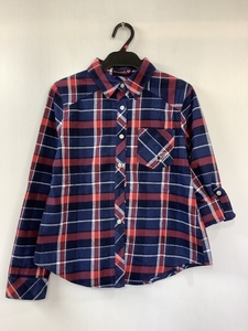 ラブトキシック 紺赤チェック ネルシャツ ガールズ サイズL(160)