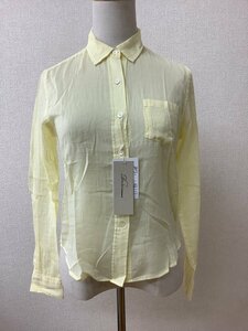 ロートレ・アモン タグ付き未使用 淡いイエロー コットンシャツ 透け感あり 定価14000円 サイズ1