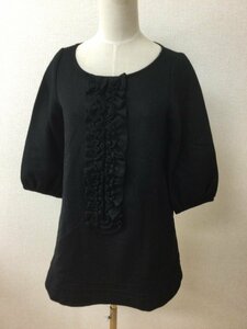  Pour La Frime black. pull over tunic . frill lame 