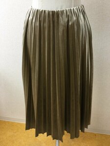  Indivi золотистый, цвет шампанского велюр юбка в складку талия резина размер 38
