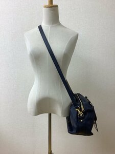 A.D.M.J accessory sowadumadomowazeru navy leather Mini Boston 2way