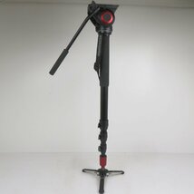 Manfrotto マンフロット MVM500A ビデオ 一脚 雲台付 イタリア製 プロ用 カメラ道具 機材 レッド ブラック / 100 (SGAW014214)_画像1