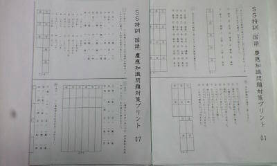 サピックス SAPIX*難関校 SS特訓 志望校別講座*6年 小6・国語/慶應 知識問題対策プリント*全14回 完全版