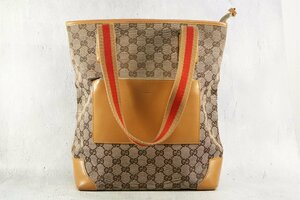 GUCCI グッチ 019 0402 トートバック ハンドバック キャンバス ベージュ GG柄